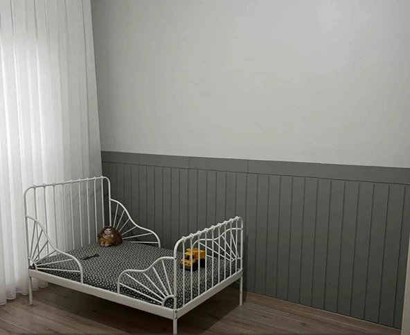 Renkli Duvarlar 45x102 (1 ADET) Dekoratif, Duvar Çıtası Ham Ahşap Duvar Paneli, Boyanabilir, Ham, Mdf Panel - 5