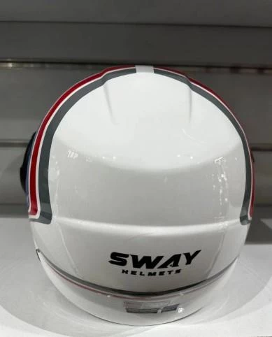 Sway 737 Şeffaf Vizörlü Güneş Gözlüklü Yarım Motosiklet Scooter Kaskı 2XL Beden Double With Blue Red - 5