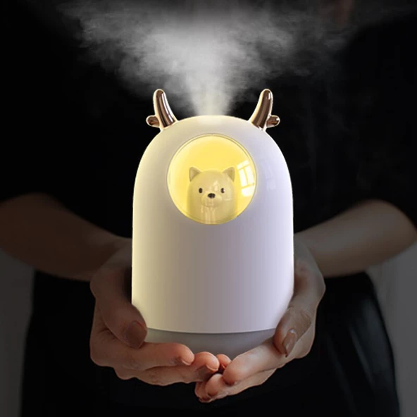 Monozone Humidifier  Hava Nemlidirici Buhar Difüzör  300ml LED Işıklı Oda Kokusu Taşınabilir - 2