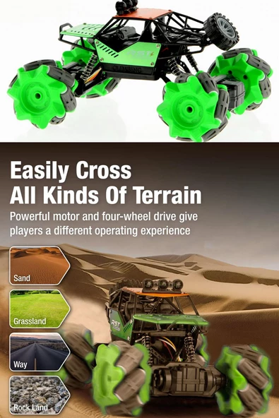 1:16 Big Foot Monster - Şarjlı, 360 Derece Dönebilen El ve Kumanda Kontrollü, Metal Araba - Speed Pioneer - 5