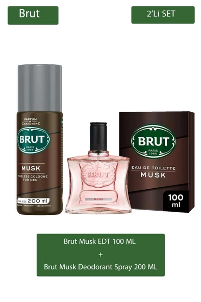 Brut Musk EDT 100 ml Erkek Parfüm Seti