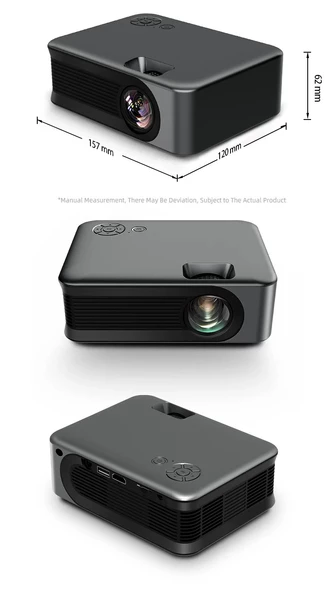 Monozone AUN A30C Bataryalı Mini Taşınabilir Projeksiyon Cihazı Hoparlörlü 1080P Wifi EvKamp Sineması - 10