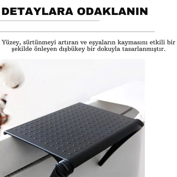 Monozone Monitor Tv Üstü Raf Stand Portatif Katlanabilir Düzenleyici Raf Telefon Standı Tv Askı Aparatı - Resim 5