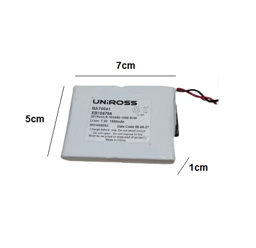 Uniross Bat0041 XB104766 Li-ion 7.2V 1550mAh BMS Devreli Batarya Şarjlı Pil - Resim 6