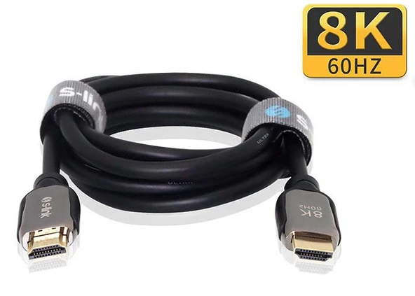 S-link SL-H8K01 HDMI TO HDMI 1.5m 8K Ultra HDR 2.1V 7680P Metal Kılıflı Kablo - 5