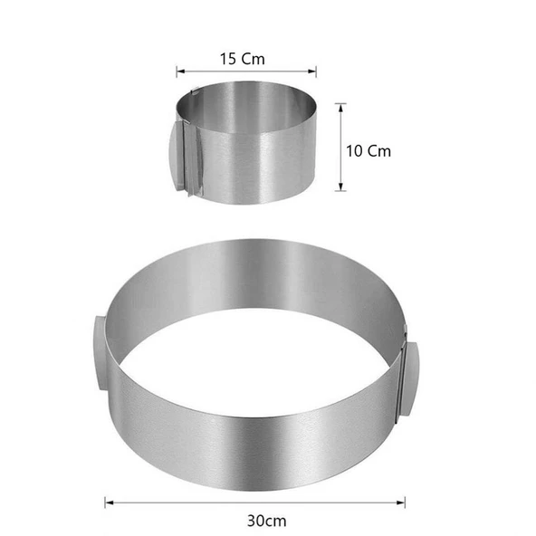 Ayarlanabilir Kare ve Çember Pasta Kek Pandispanya Kalıbı - 3