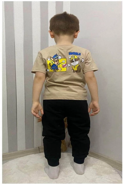 KAREKTER BASKILI MEVSİMLİK 2/8 YAŞ EŞOFMAN TAKIM - 2