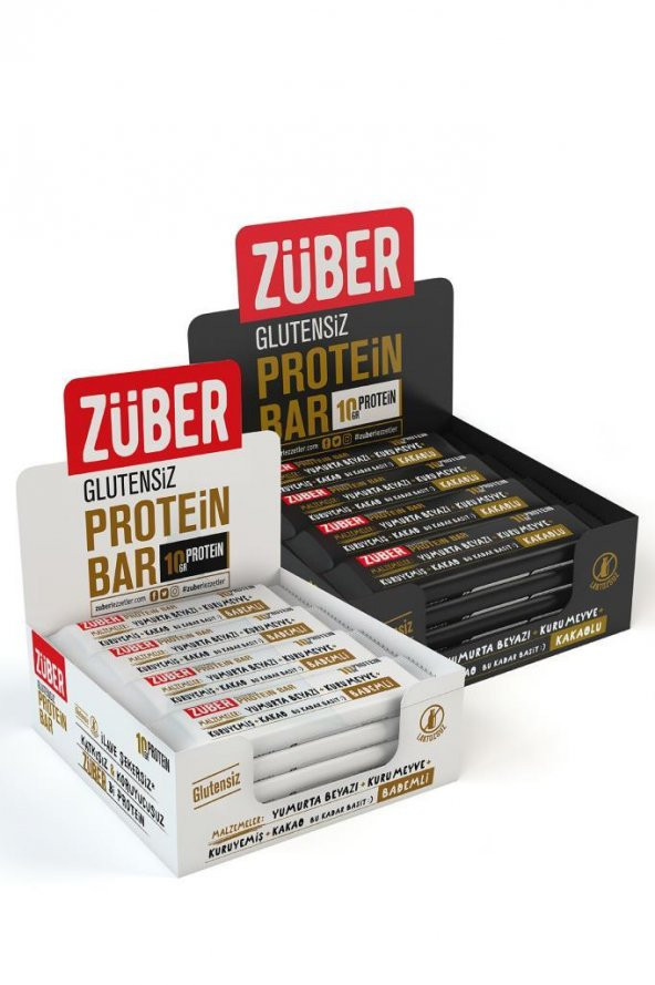 Züber Badem & Kakao Protein Bar İkilisi - 24 Adet x 35Gr
