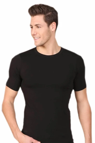 Berrak Erkek Elestan Sıfır Yaka Kısa Kol Badi Tişört 1024 - Resim 2