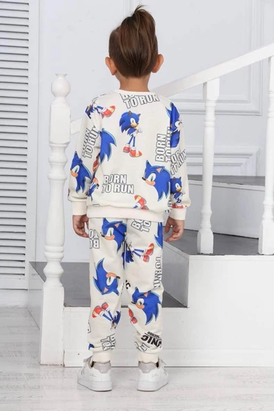 Erkek Çocuk Baskılı Bisiklet Yaka Eşofman Takımı 2/8 yaş - 2