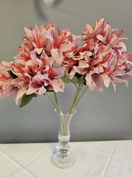 YASİMA 5 DALLI GÜL KURUSU ÇAN ÇİÇEĞİ 34 CM EL BUKETI VAZO ARANJMAN DEKOR ÇİÇEĞİ - Resim 6