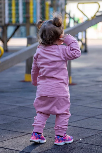 Diamondstar Ayı Aplikeli Gül kurusu  Takım - 2