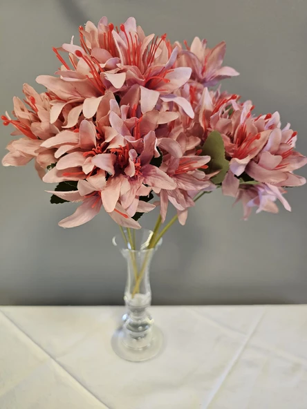 YASİMA 5 DALLI GÜL KURUSU ÇAN ÇİÇEĞİ 34 CM EL BUKETI VAZO ARANJMAN DEKOR ÇİÇEĞİ - Resim 3