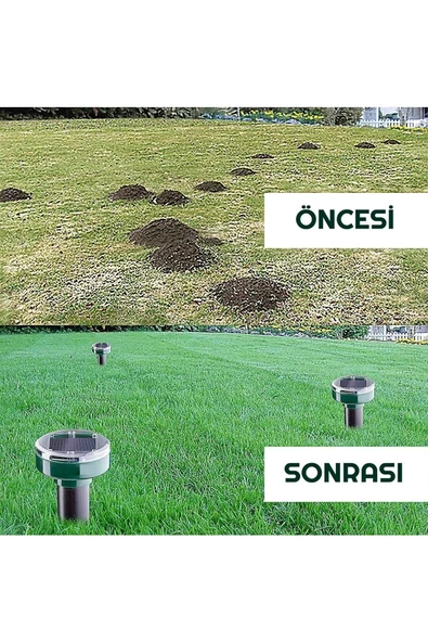 Solar Güneş Enerjili Köstebek-yılan-fare-yılan-akrep Kovucu Haşere Kaçıran 800m2 Etkili - 4