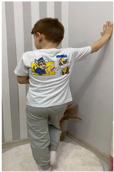 KAREKTER BASKILI MEVSİMLİK 2/8 YAŞ EŞOFMAN TAKIM - 2