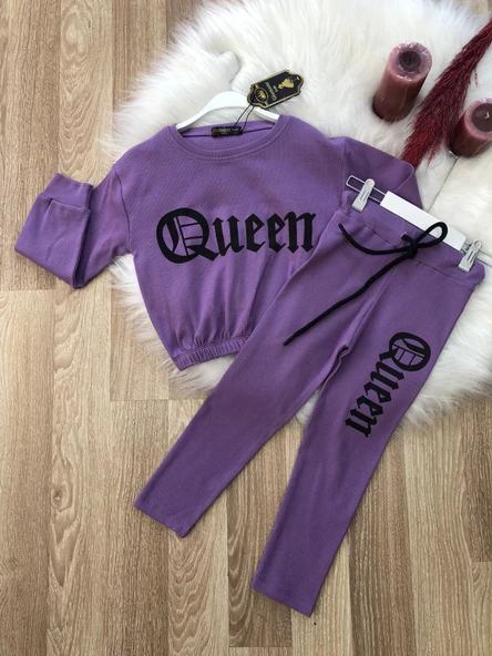 Kız Çocuk Baskılı 6/12 Yaş Eşofman Takım