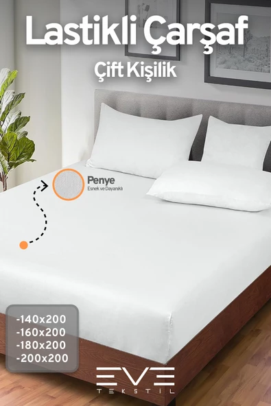Fitted Yüksek Kaliteli Penye Kumaş Çift Kişilik Lastikli Çarşaf - 7