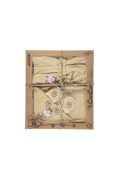 Organik Tavşan Bebek Bornoz Seti - 2