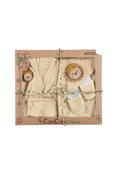 Organik Bebek Bornoz Lüx Seti - 2