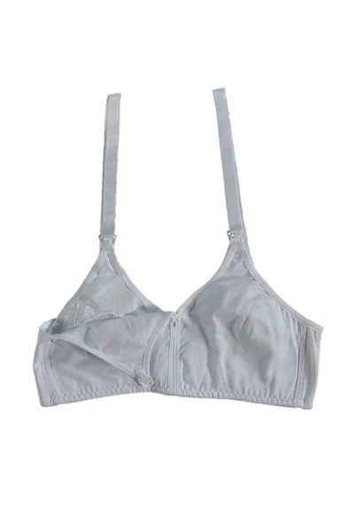 Kadın Beyaz Penye Pamuklu Kolay Açılabilir Kancalı Emzirme Sütyeni