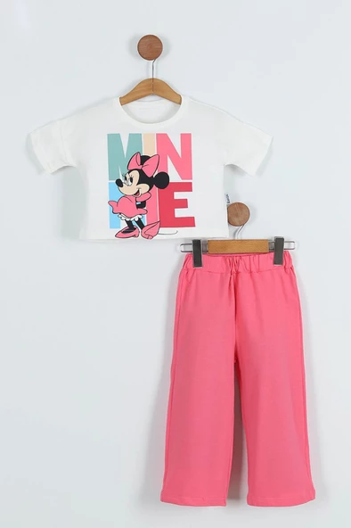 Kız Çocuk Karekter Baskılı Bisiklet Yaka 2/8 yaş Takımı