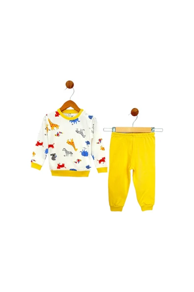 ERKEK ÇOCUK ZÜRAFA DESEN PİJAMA TAKIM 6/24 AY