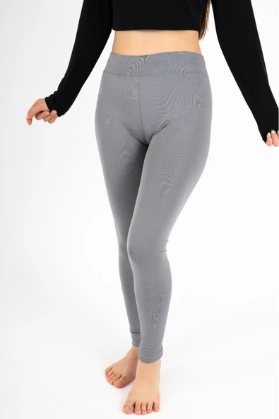 Kadın Dalgıç Kumaş Yüksek Bel Toparlayıcı Tayt Pantolon