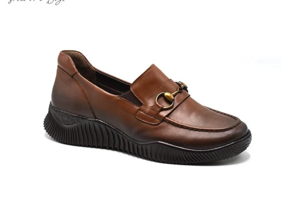 VENÜS 1953830K ORTOPEDİK ESNEK TOKALI KADIN DERİ AYAKKABI - Resim 2