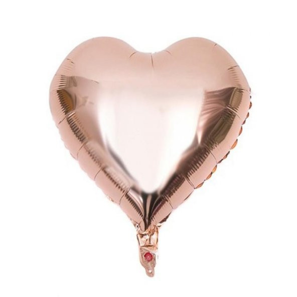 ROSE Renk Kalp Folyo Balon 45 cm (18 inç)