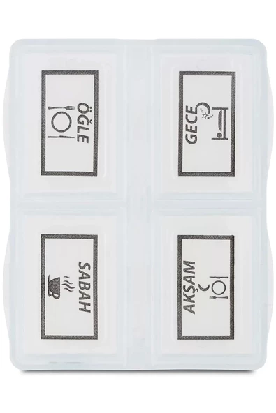 3 Adet - 4 Bölmeli Günlük İlaç Saklama Kutusu - 2