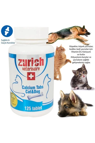 Kedi & Köpek Kalsiyum 125 Tablet - Resim 2