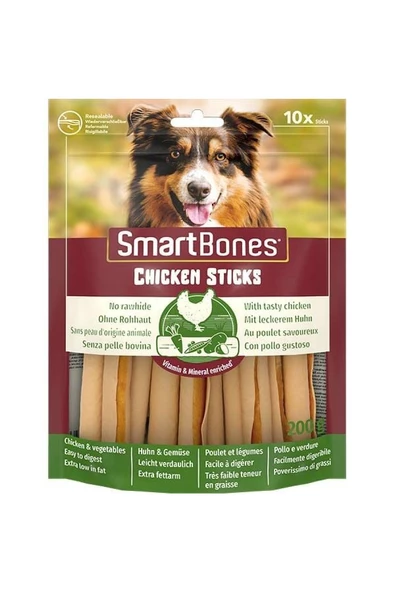 Smart Bones Tavuklu Stick Köpek Ödül Maması 10 Adet 200 gr