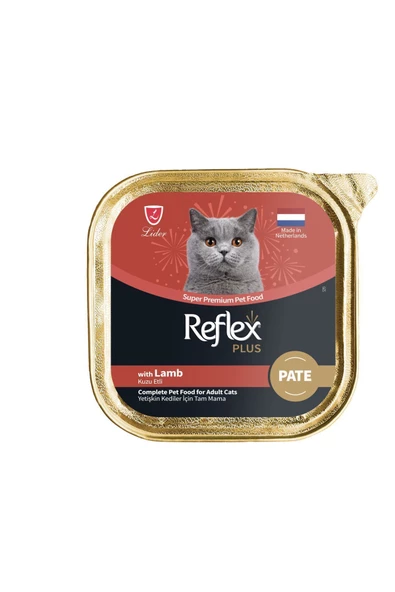 Plus Alu Tray 85 gr Kuzu etli Kıyılmış Pate Yetişkin Kedi Yaş Mama