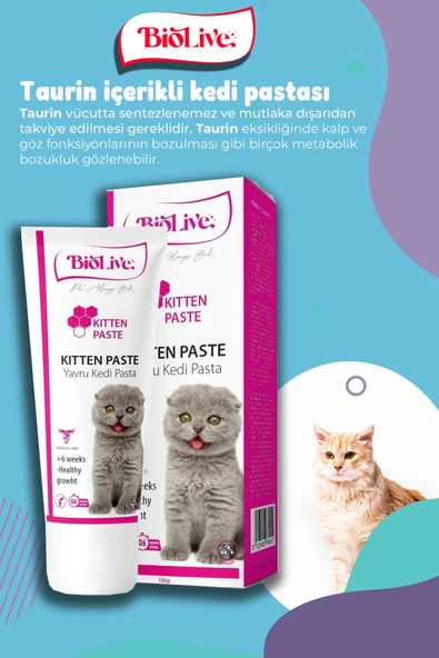 Biolive Yavru Kediler Için Malt+multivitamin Paste 100gr