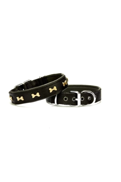 Comfort Dokuma Kemikli Medium Siyah 2,5x37-45 Cm Köpek Boyun Tasması