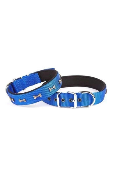 Kemik Metal Süslü Köpek Tasması