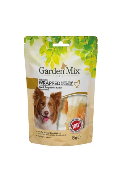 Garden Mix Sargılı Pres Kemik Düşük Yağlı Şekersiz Köpek Ödül Maması 75 Gr - Petshopundan
