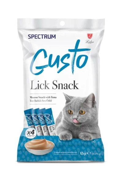 Gusto Lick Snack Ton Balığı Sıvı Kedi Ödülü 4x15gr