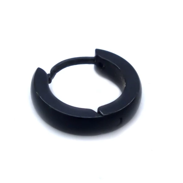 BZ Siyah Düz 2mm Kalınlık Halka Küpe UNK-712 - 5