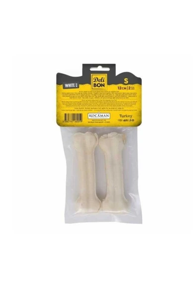 Deri Pres Kemik Köpek Ödülü Beyaz 12 Cm (2'li) - 2