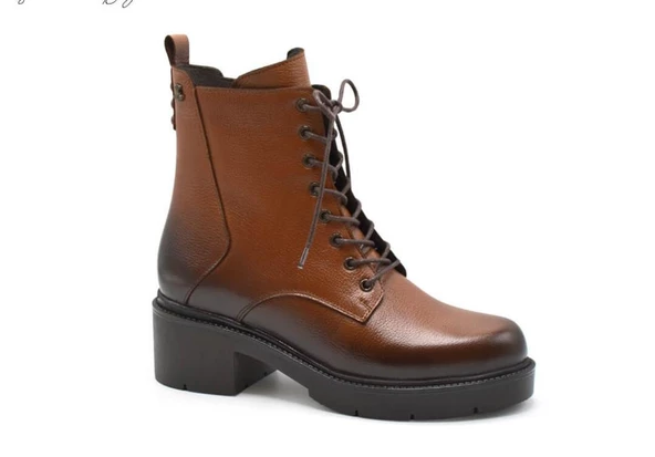 VENÜS 2454603K PLATFORM TOPUK HAFİF DERİ KADIN POSTAL BOT - Resim 2