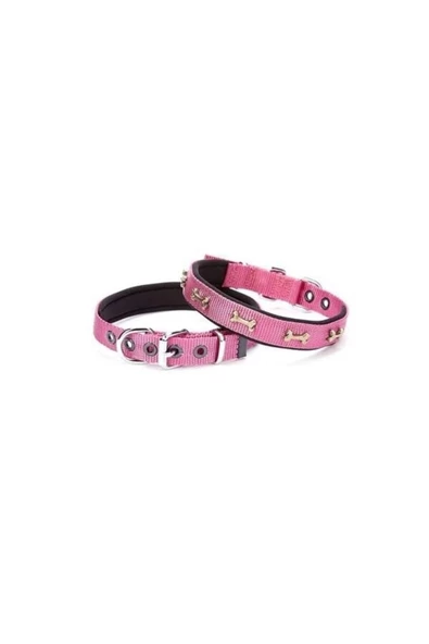 Comfort Dokuma Kemikli Köpek Boyun Tasması Small Mor 2x30-35 Cm