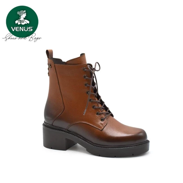 VENÜS 2454603K PLATFORM TOPUK HAFİF DERİ KADIN POSTAL BOT - Resim 4