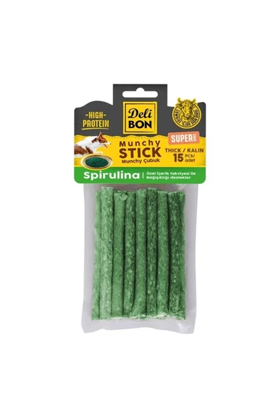 Super Munchy Çubuk Spirulinalı Kalın 15 Adet