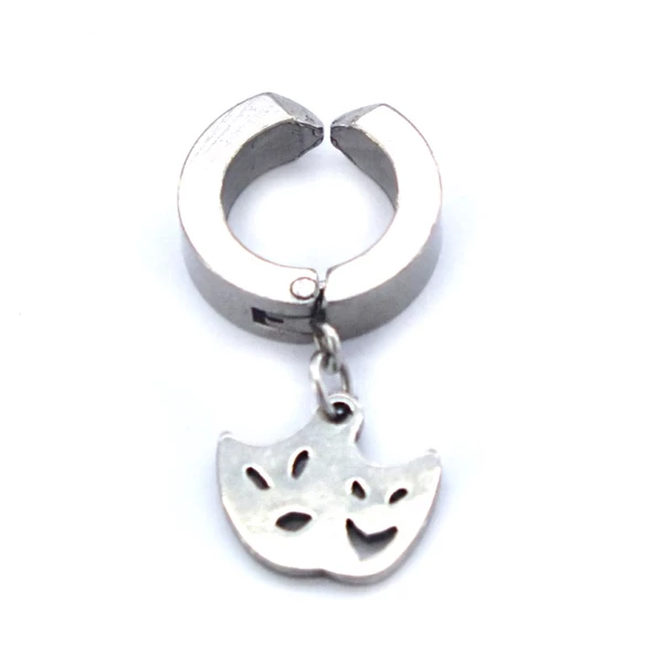 BZ 316L Cerrahi Çelik Maske Model Küpe UNK-667 - 4