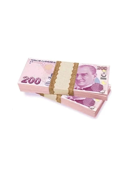 100 Adet Geçersiz 200 Lira Şaka Düğün Parası Düğün Nişan Sünnet Kına Asker Eğlencesi Parası