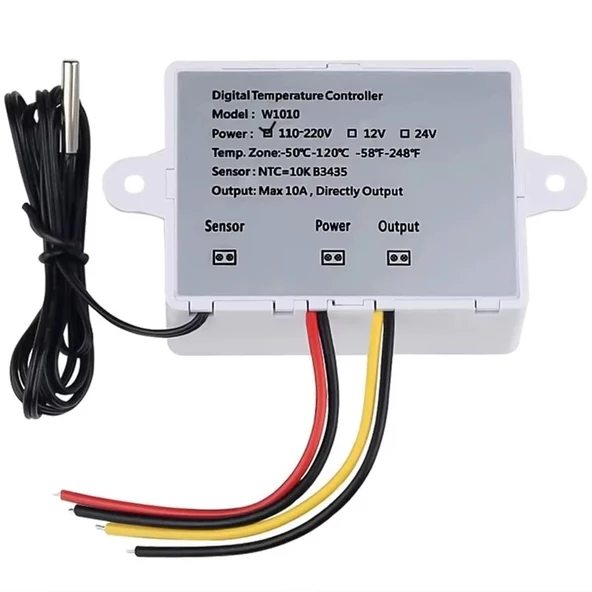XK-W1010 Dijital Sıcaklık Kontrol Cihazı C/F 220V 10A Termostat Termometre - 2