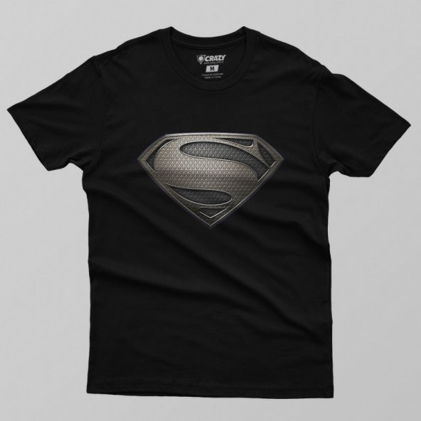 Man Of Steel Black Logo Erkek Tişört - 2