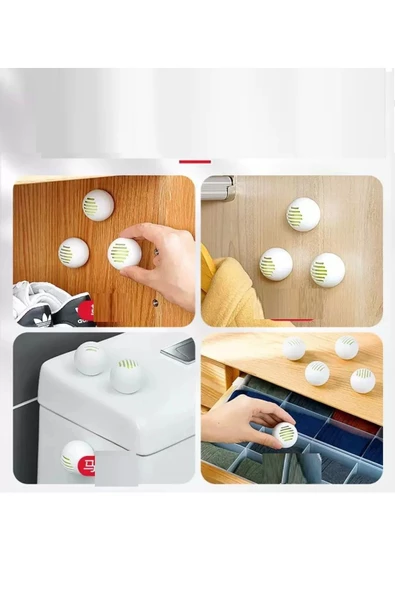 Periboia 6 Lı Koku Giderici Top Ayakkabı Çamaşır Sepeti Çamaşır Dolabı Koku Giderici Fresh - Resim 4