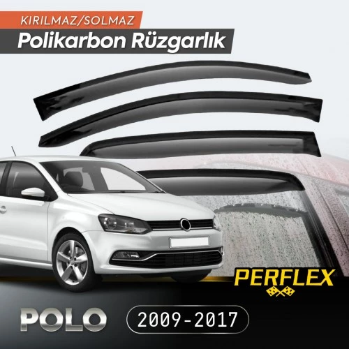 Periboia VW Polo 2009-2017 Cam Rüzgarlığı V2 Düz